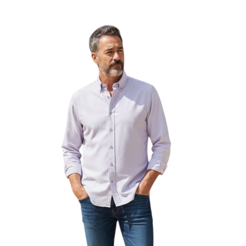Lilac (Light Purple) Solid Oxford Cotton Shirt