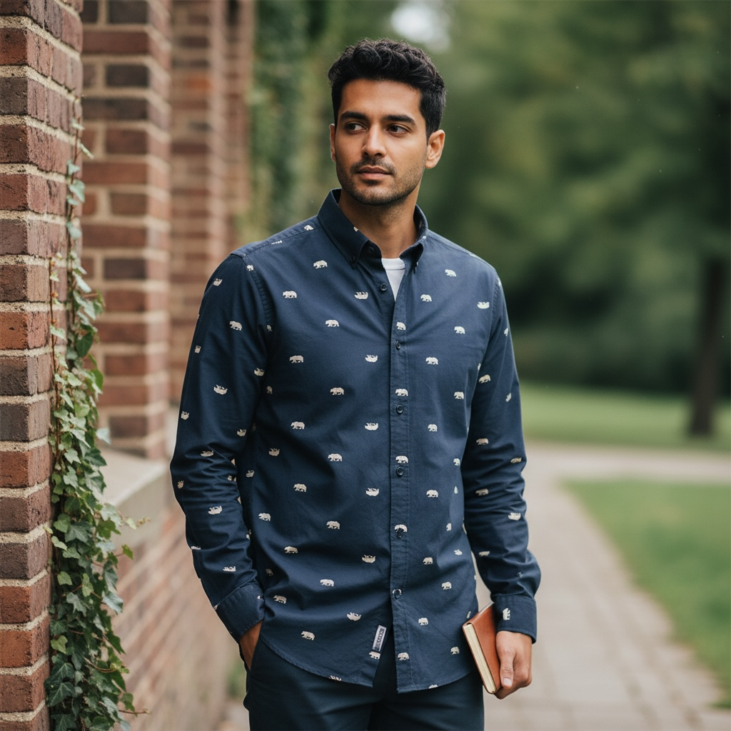 Printed Rayon Cotton Shirt 9